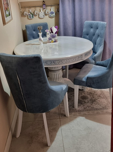 Стул Elegance white / fabric grey фото покупателя 3